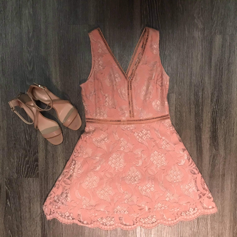 Black Swan Floral Lace Dress